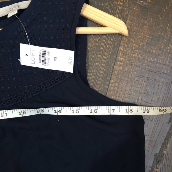 NWT | LOFT | Navy blue oversized sleeveless top - Picture 4 of 6